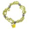 Earth&#x27;s Jewels Semi-Precious New Jade Natural Peridot 4-Strand Bracelet, Butterfly Charm